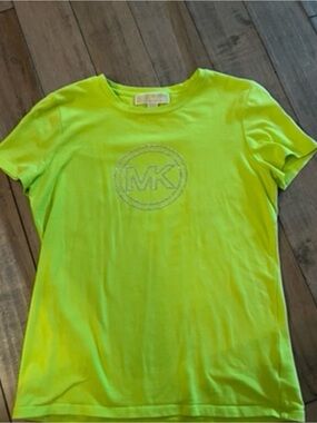 MICHAEL Michael Kors Neon Lime Logo Tee